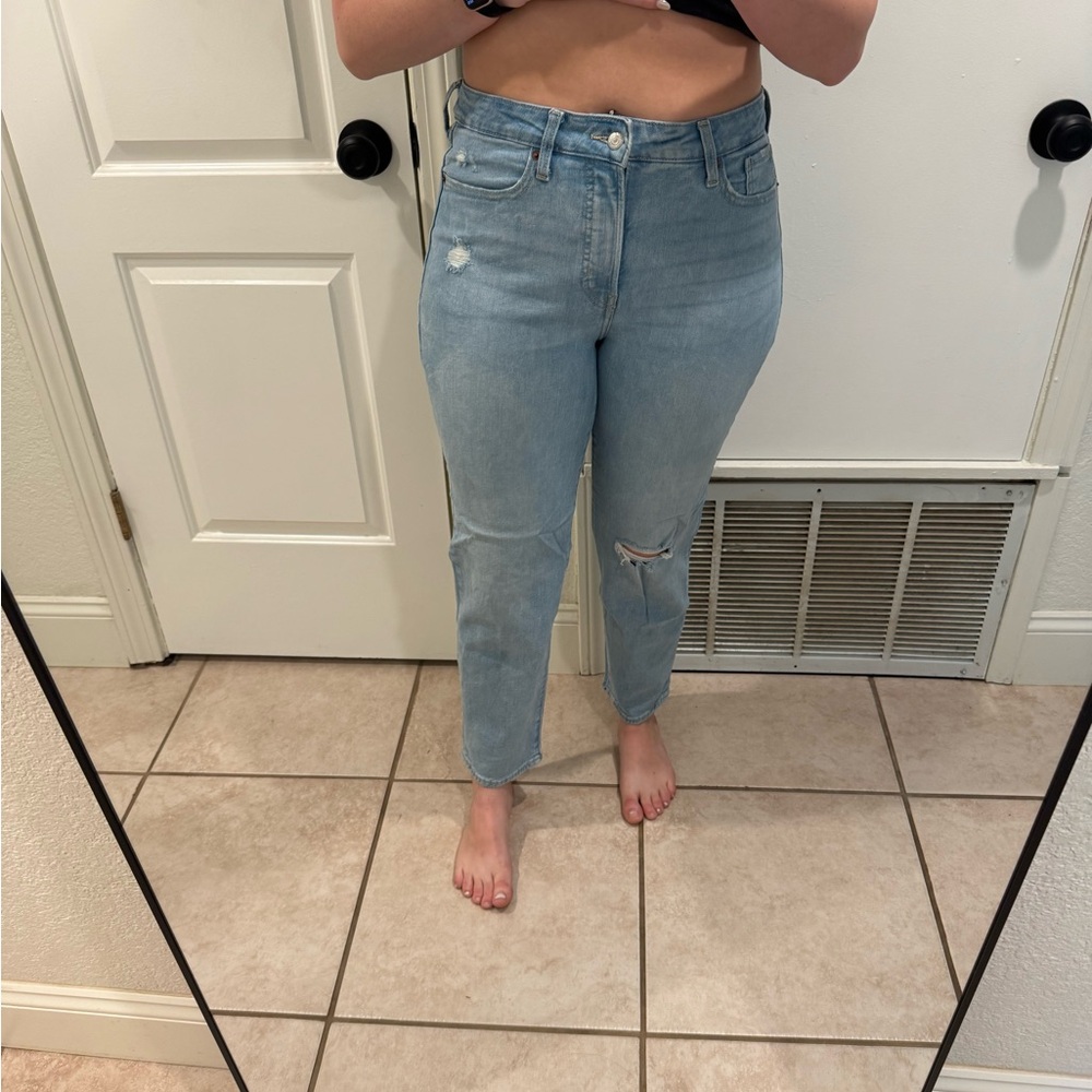 Old Navy High Rise OG Straight Light Wash Jeans